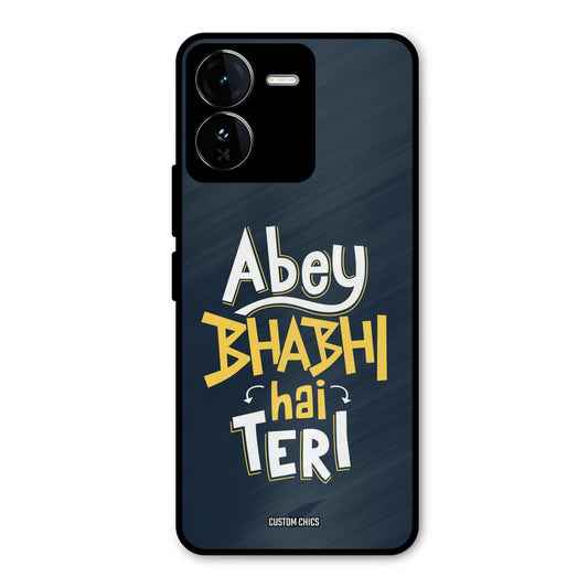 Bhabhi Hai Teri iQOO Z9 Mobile Back Cover - Typography PrintShield Case