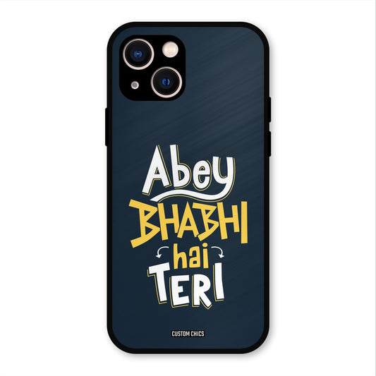 Bhabhi Hai Teri iPhone 13 Mobile Back Cover - Typography PrintShield Case