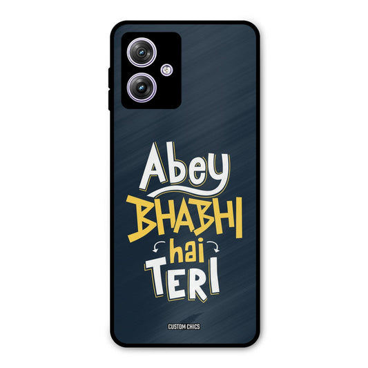 Bhabhi Hai Teri Moto G54 Mobile Back Cover - Typography PrintShield Case