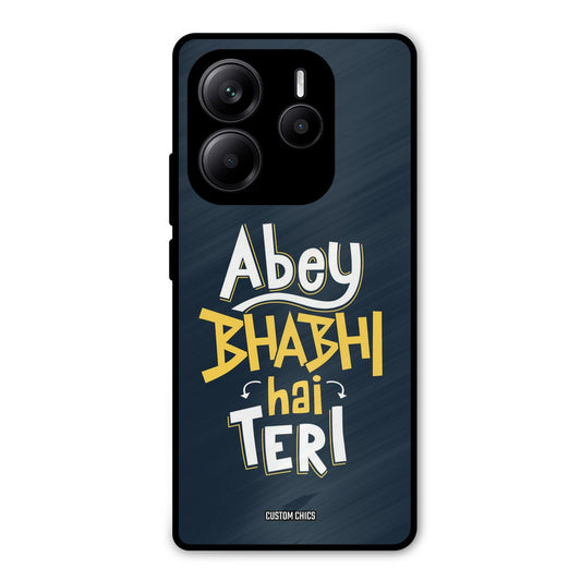Bhabhi Hai Teri Redmi Note 14 Mobile Back Cover - Typography PrintShield Case