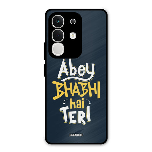 Bhabhi Hai Teri Vivo T4x Mobile Back Cover - Typography PrintShield Case