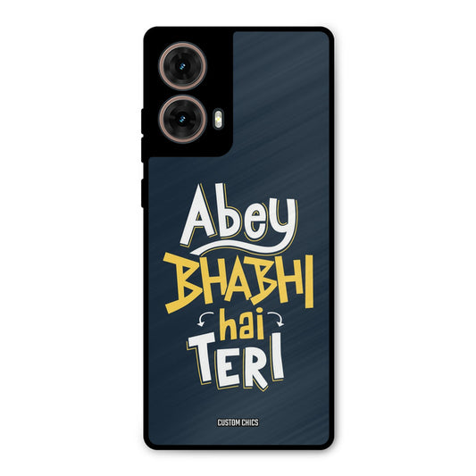 Bhabhi Hai Teri Moto G85 Mobile Back Cover - Typography PrintShield Case