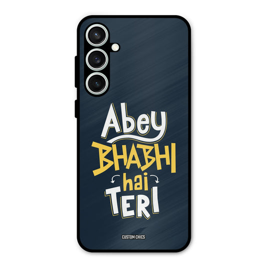 Bhabhi Hai Teri Samsung Galaxy S23 Mobile Back Cover - Typography PrintShield Case