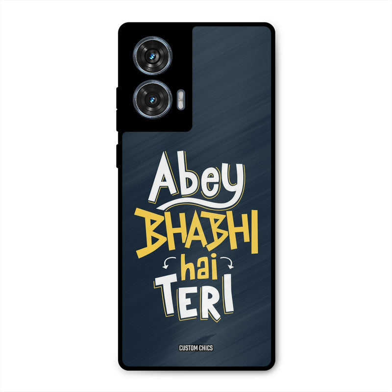 Bhabhi Hai Teri Moto G96 Mobile Back Cover - Typography PrintShield Case