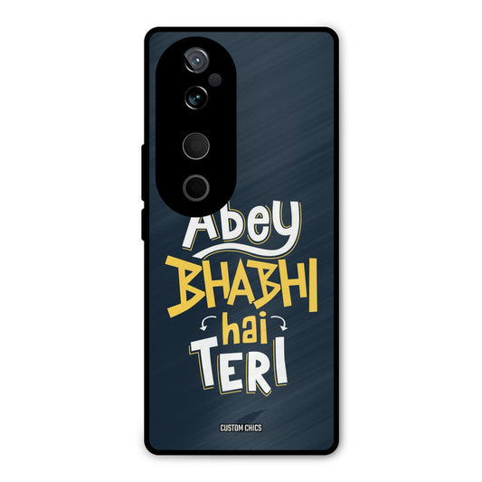Bhabhi Hai Teri Vivo V40 Mobile Back Cover - Typography PrintShield Case