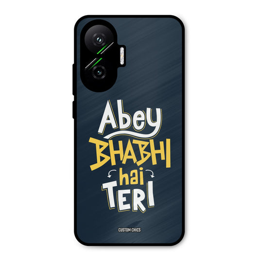 Bhabhi Hai Teri Poco F7 5G Mobile Back Cover - Typography PrintShield Case