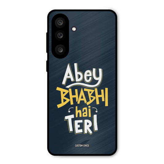 Bhabhi Hai Teri Samsung Galaxy M56 Mobile Back Cover - Typography PrintShield Case