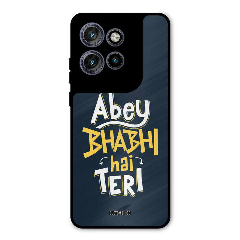 Bhabhi Hai Teri Motorola Edge 50 Neo Mobile Back Cover - Typography PrintShield Case