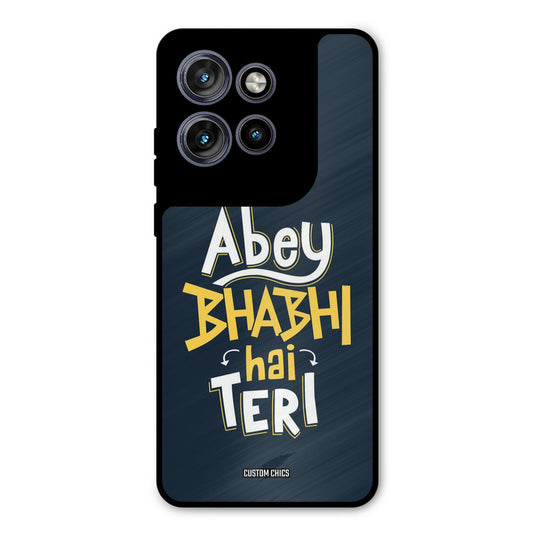 Bhabhi Hai Teri Motorola Edge 50 Neo Mobile Back Cover - Typography PrintShield Case