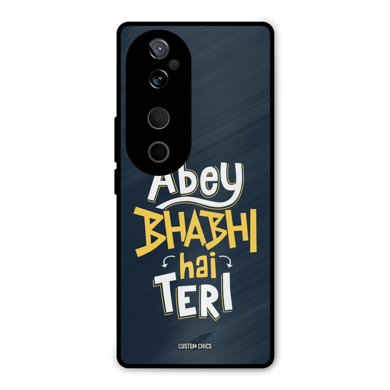 Bhabhi Hai Teri Vivo V40 Pro Mobile Back Cover - Typography PrintShield Case