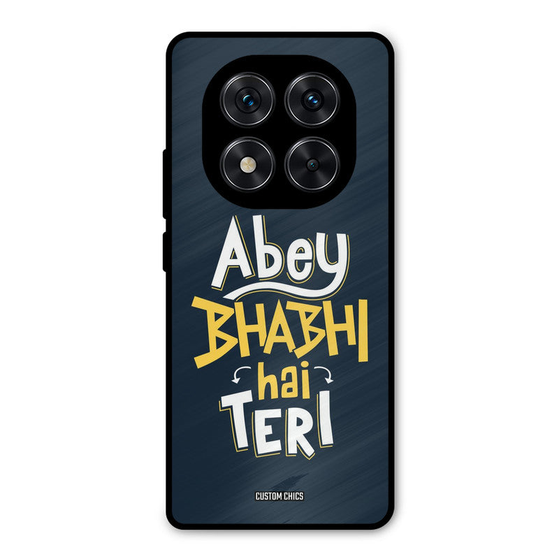 Bhabhi Hai Teri Redmi Note 14 Pro Mobile Back Cover - Typography PrintShield Case