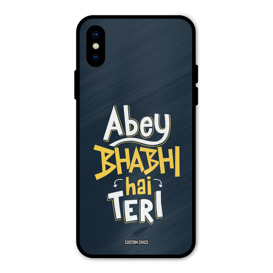 Bhabhi Hai Teri iPhone X Mobile Back Cover - Typography PrintShield Case