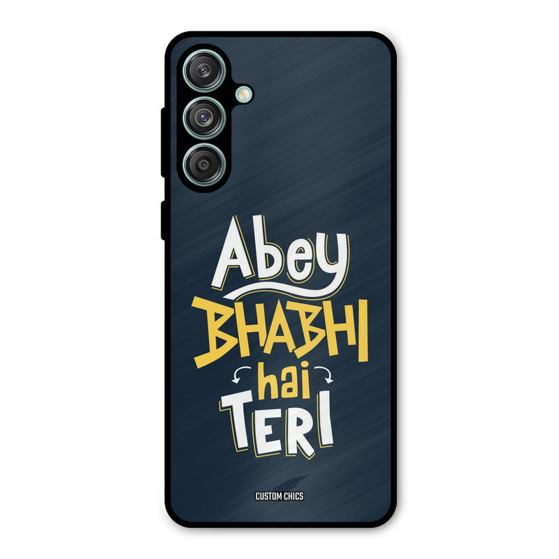 Bhabhi Hai Teri Samsung Galaxy M55 5G Mobile Back Cover - Typography PrintShield Case