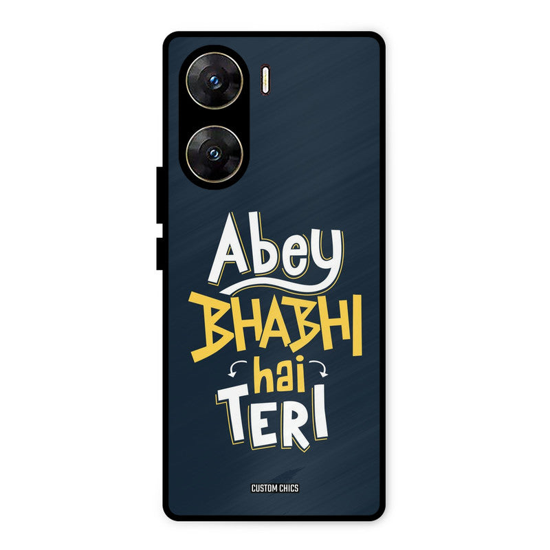 Bhabhi Hai Teri Vivo V29e Mobile Back Cover - Typography PrintShield Case