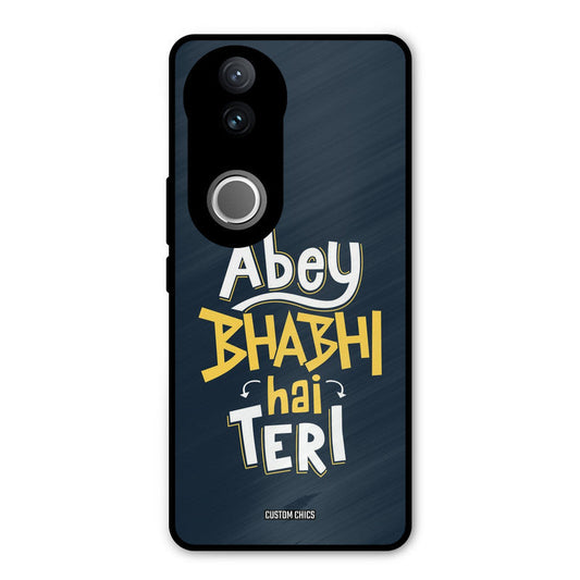 Bhabhi Hai Teri iQOO Z10R Mobile Back Cover - Typography PrintShield Case