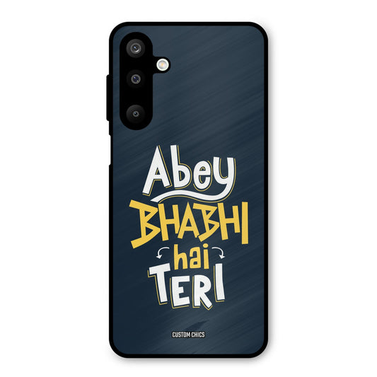 Bhabhi Hai Teri Samsung Galaxy M16 Mobile Back Cover - Typography PrintShield Case