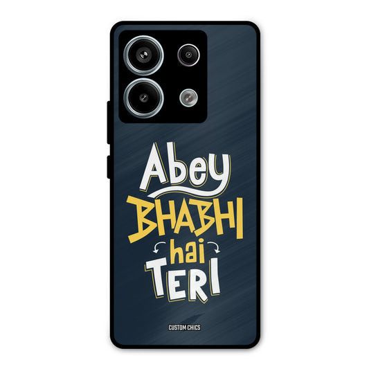 Bhabhi Hai Teri Redmi Note 13 Pro 5G Mobile Back Cover - Typography PrintShield Case