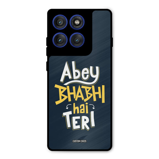 Bhabhi Hai Teri Motorola Edge 60 Pro Mobile Back Cover - Typography PrintShield Case