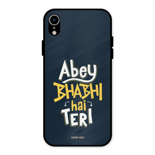 Bhabhi Hai Teri iPhone XR Mobile Back Cover - Typography PrintShield Case