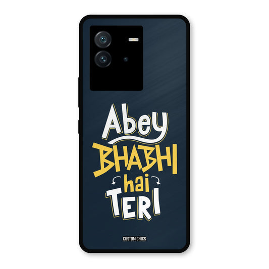 Bhabhi Hai Teri iQoo Neo 6 Mobile Back Cover - Typography PrintShield Case