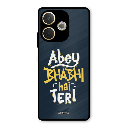 Bhabhi Hai Teri Oppo A5 Pro Mobile Back Cover - Typography PrintShield Case