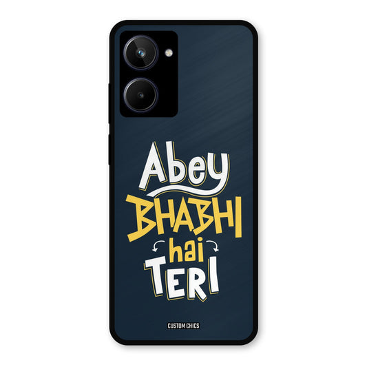 Bhabhi Hai Teri Realme 10 Mobile Back Cover - Typography PrintShield Case