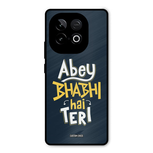 Bhabhi Hai Teri iQOO Neo 10 Mobile Back Cover - Typography PrintShield Case