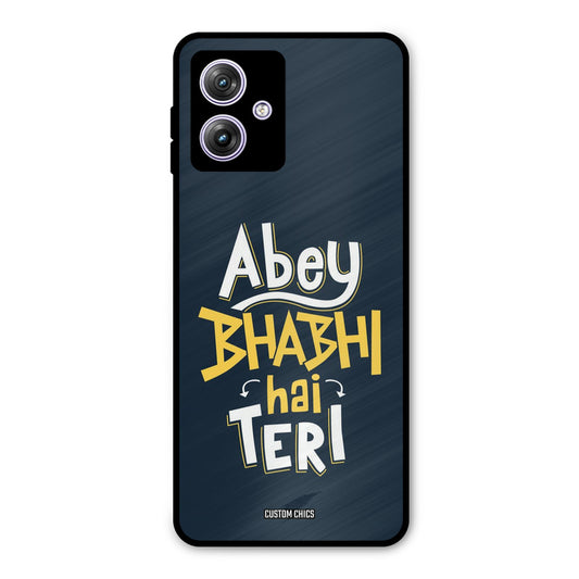 Bhabhi Hai Teri Motorola G64 5G Mobile Back Cover - Typography PrintShield Case
