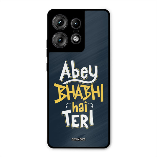 Bhabhi Hai Teri Motorola Edge 50 Pro Mobile Back Cover - Typography PrintShield Case