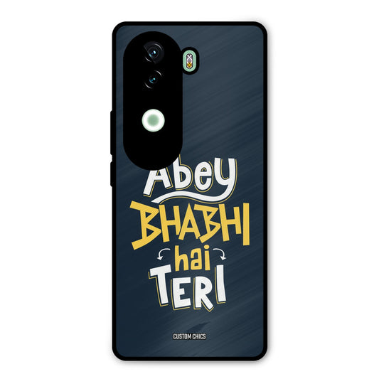Bhabhi Hai Teri iQOO Z9s Mobile Back Cover - Typography PrintShield Case