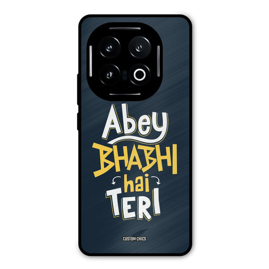 Bhabhi Hai Teri iQOO 13 Mobile Back Cover - Typography PrintShield Case