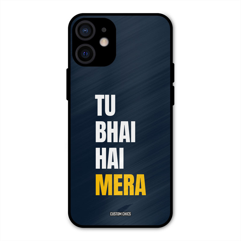 Bhai Hai Mera iPhone 12 Mini Mobile Back Cover - Typography PrintShield Case