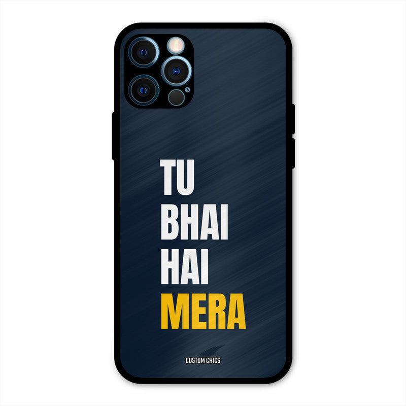Bhai Hai Mera iPhone 12 Pro Mobile Back Cover - Typography PrintShield Case