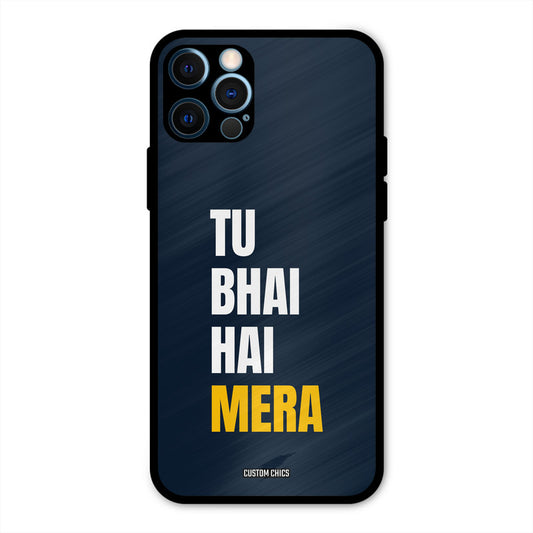 Bhai Hai Mera iPhone 12 Pro Mobile Back Cover - Typography PrintShield Case