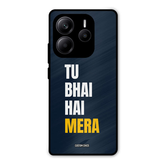 Bhai Hai Mera Redmi Note 14 Mobile Back Cover - Typography PrintShield Case