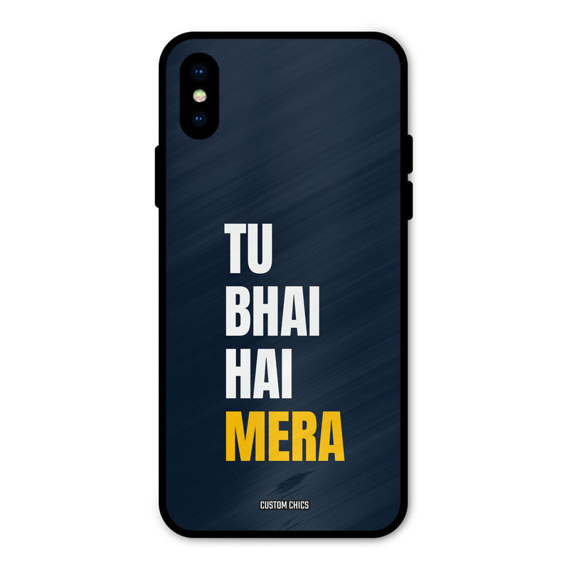 Bhai Hai Mera iPhone X Mobile Back Cover - Typography PrintShield Case