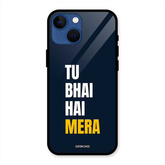 Bhai Hai Mera iPhone 13 Mini Mobile Back Cover - Typography PrintShield Case