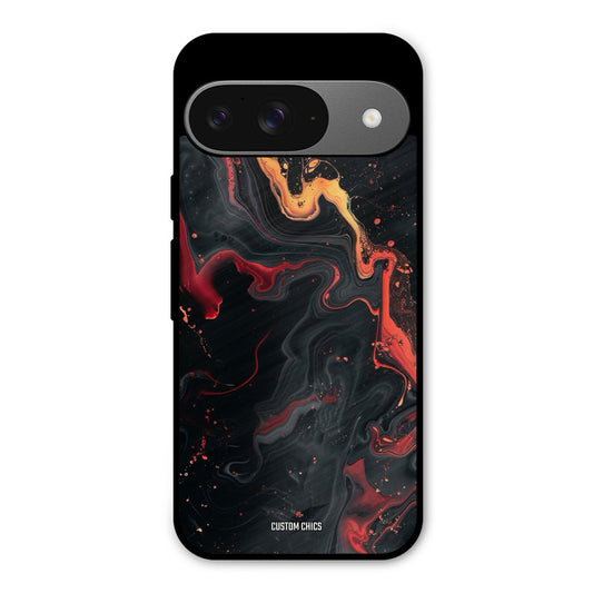 Black Artistic Art Google Pixel 9 Mobile Back Cover - Aesthetic PrintShield Case