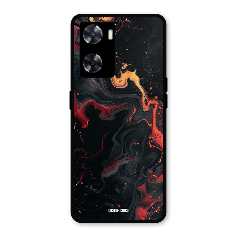 Black Artistic Art Oppo A57 2022 Mobile Back Cover - Aesthetic PrintShield Case
