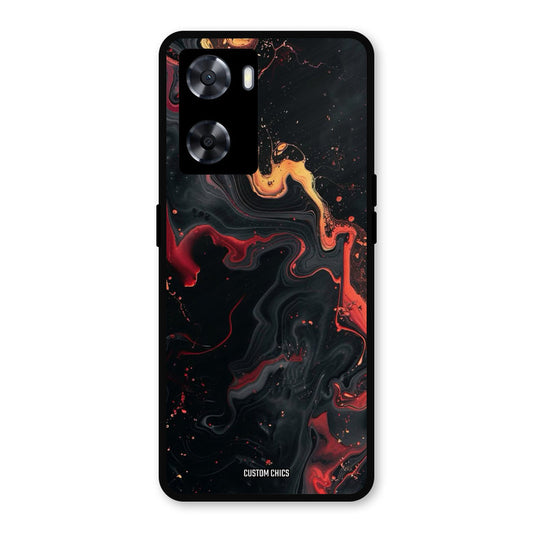 Black Artistic Art Oppo A57 2022 Mobile Back Cover - Aesthetic PrintShield Case