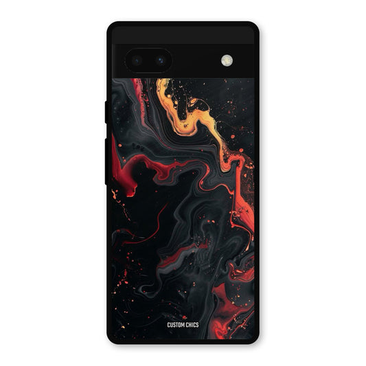 Black Artistic Art Google Pixel 6a Mobile Back Cover - Aesthetic PrintShield Case