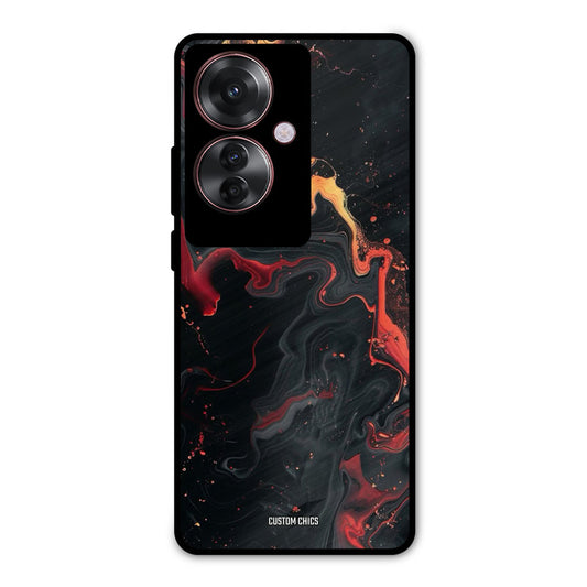 Black Artistic Art Oppo F25 Pro Mobile Back Cover - Aesthetic PrintShield Case