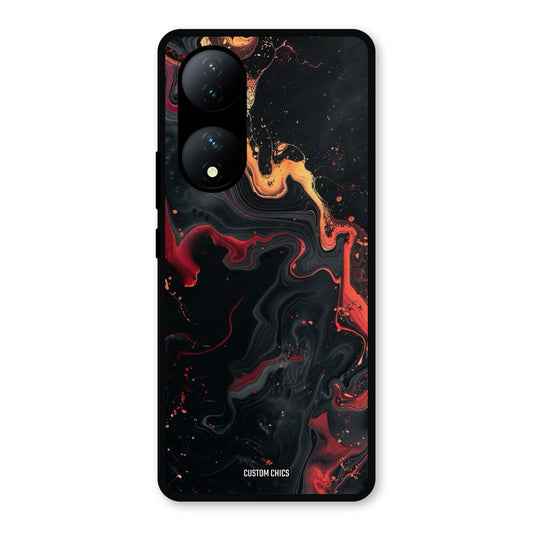 Black Artistic Art Vivo Y100 Mobile Back Cover - Aesthetic PrintShield Case