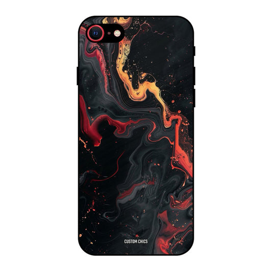 Black Artistic Art iPhone SE 2020 Mobile Back Cover - Aesthetic PrintShield Case