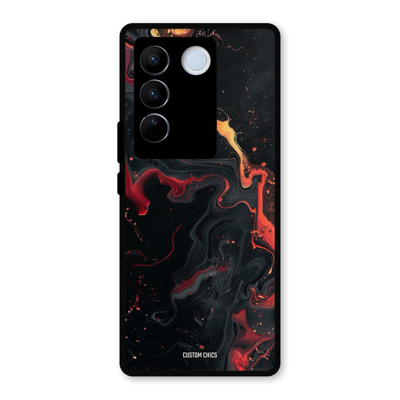 Black Artistic Art Vivo V27 Pro Mobile Back Cover - Aesthetic PrintShield Case