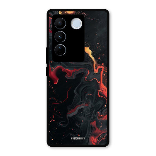 Black Artistic Art Vivo V27 Pro Mobile Back Cover - Aesthetic PrintShield Case