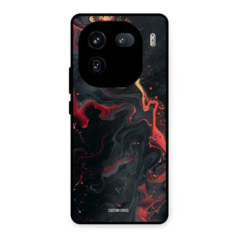 Black Artistic Art iQOO 12 Mobile Back Cover - Aesthetic PrintShield Case