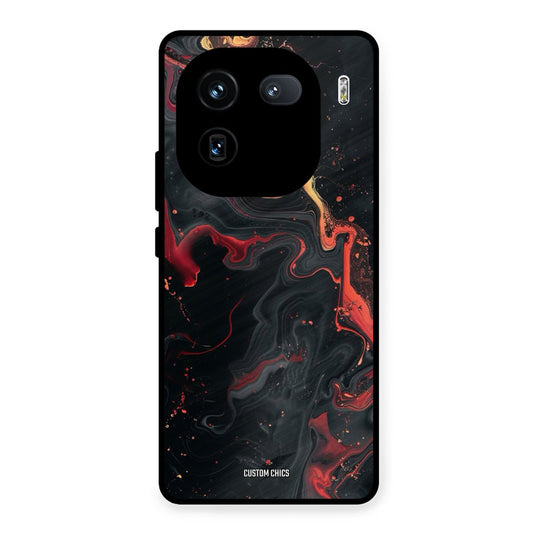 Black Artistic Art iQOO 12 Mobile Back Cover - Aesthetic PrintShield Case