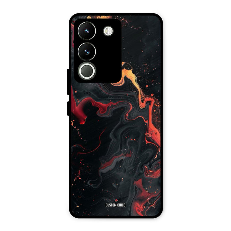Black Artistic Art Vivo Y200 Mobile Back Cover - Aesthetic PrintShield Case