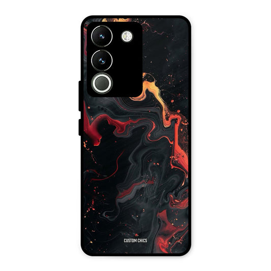 Black Artistic Art Vivo Y200 Mobile Back Cover - Aesthetic PrintShield Case